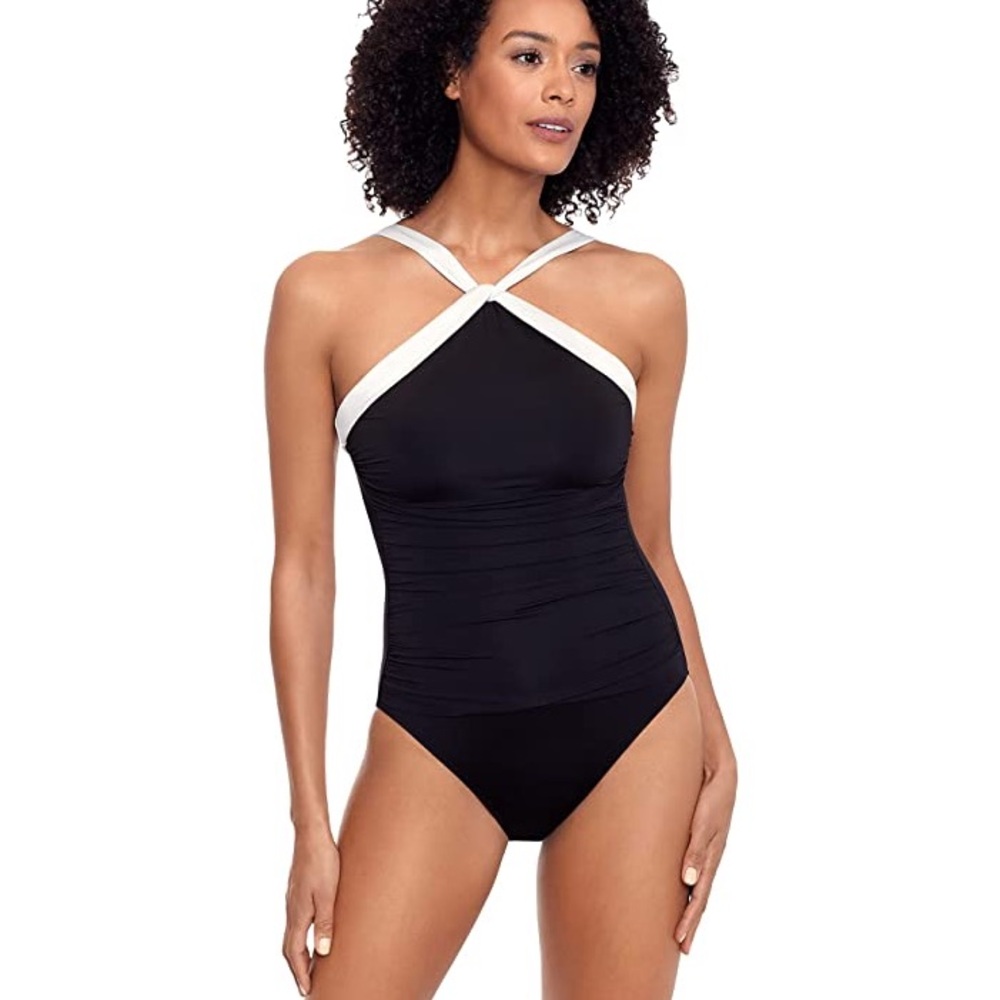 Women's Black and White Swimsuit